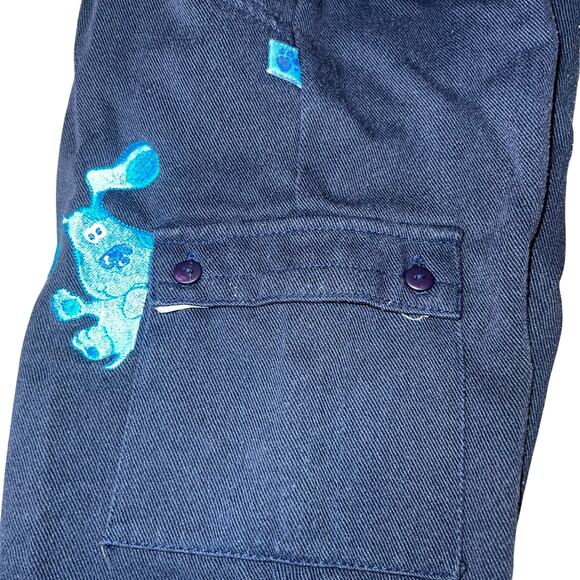 Vintage Blue's Clues embroidered navy blue cargo pull on toddler pants size 3T - Picture 4 of 8